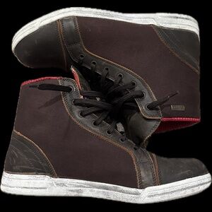 Oxford Men's Brown High-Top Motorcycle riding Boots